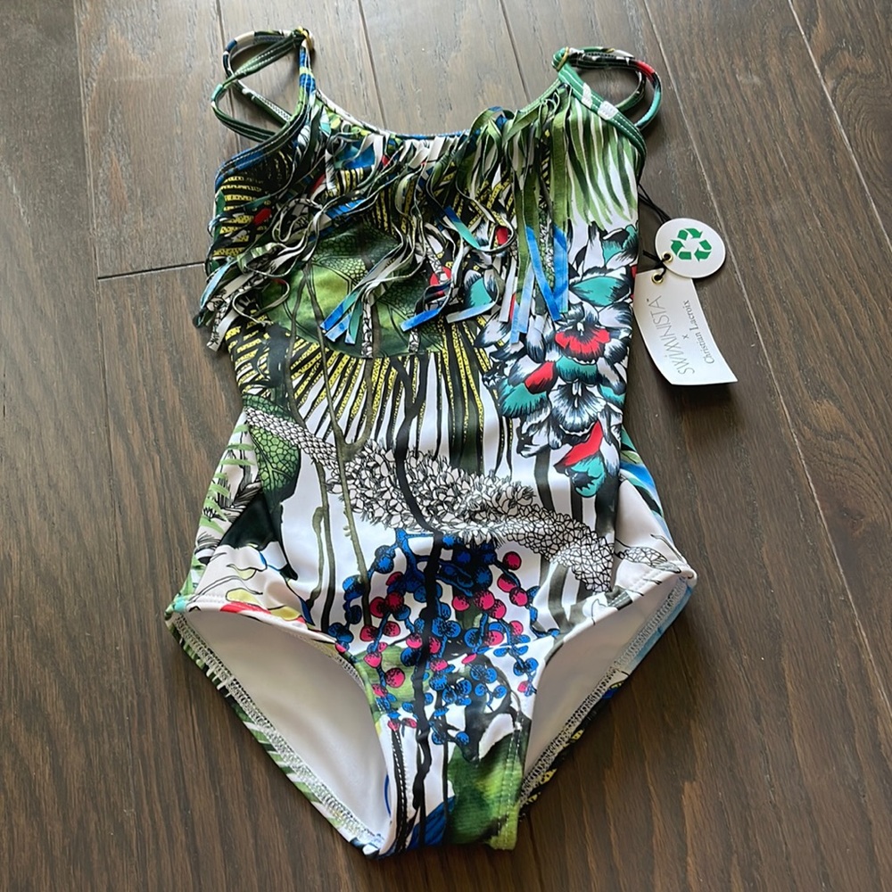 NWT swimnista x Christian lacroix girls swimsuit
